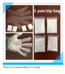 1 pair/bag PE glove